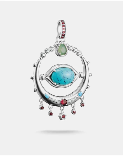 THOMAS SABO - THOMAS SABO Eye Amulet Pendant with Oval Imitation Turquoise