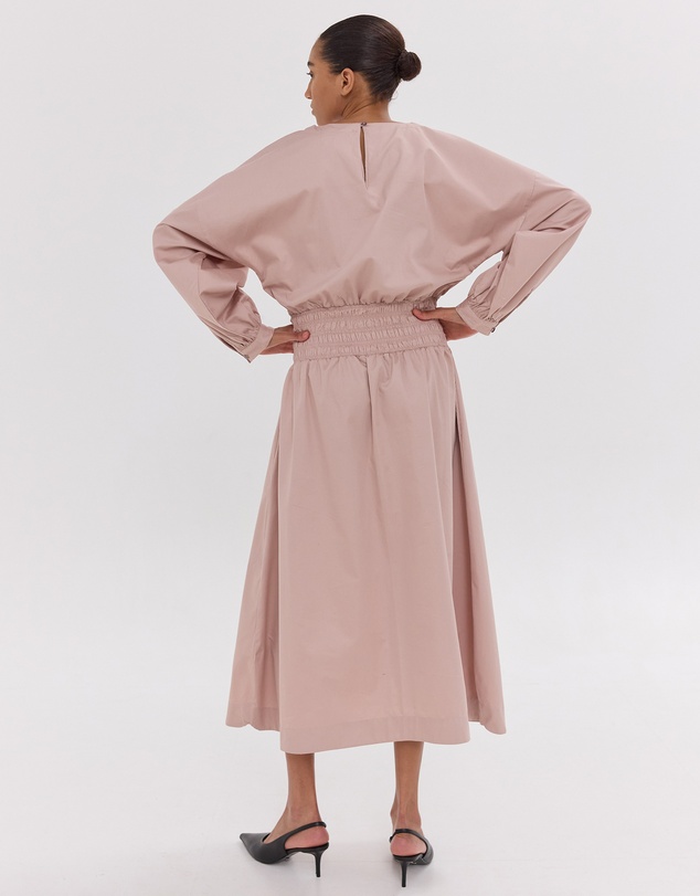 Cloth & Co. - The Shirred Billow Sleeve Dress | Lotus