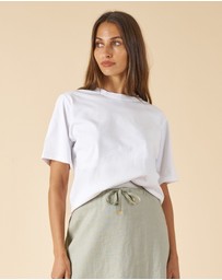 CAMIXA - Teesha Oversized Distressed Cotton T-Shirt