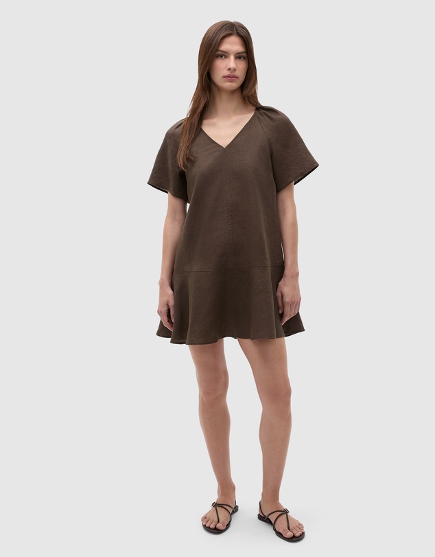 Seed Heritage - Core Linen Flutter Mini Dress