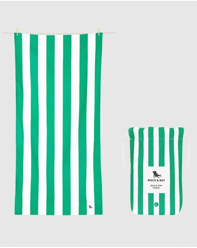 Dock & Bay - Beach Towel Cabana Collection L Cancun Green