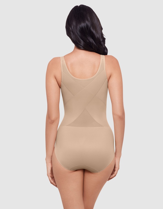 Miraclesuit Shapewear - Back Wrap Padded Cup Back Support Bodysuit Shaper