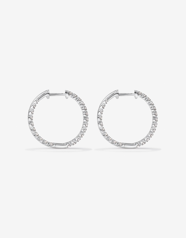 Michael Hill - 0.60 Carat TW Laboratory-Grown Diamond Hoop Earrings Set in 10kt White Gold