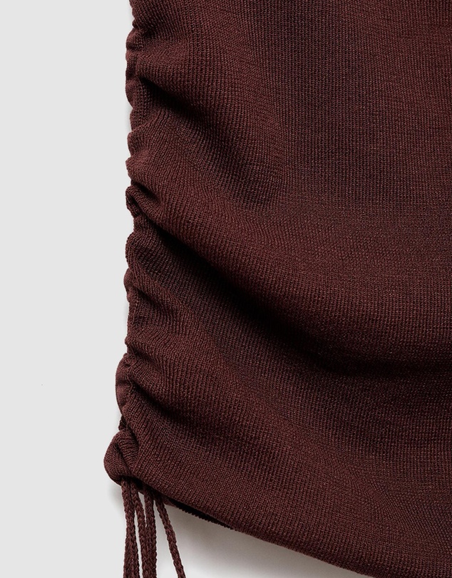 M.N.G - Ruched Knitted Top