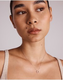 Michael Hill - 0.20 Carat TW Diamond Circle Necklace in 10kt White Gold