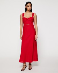 Lover - Neroli Twist Bust Midi Dress