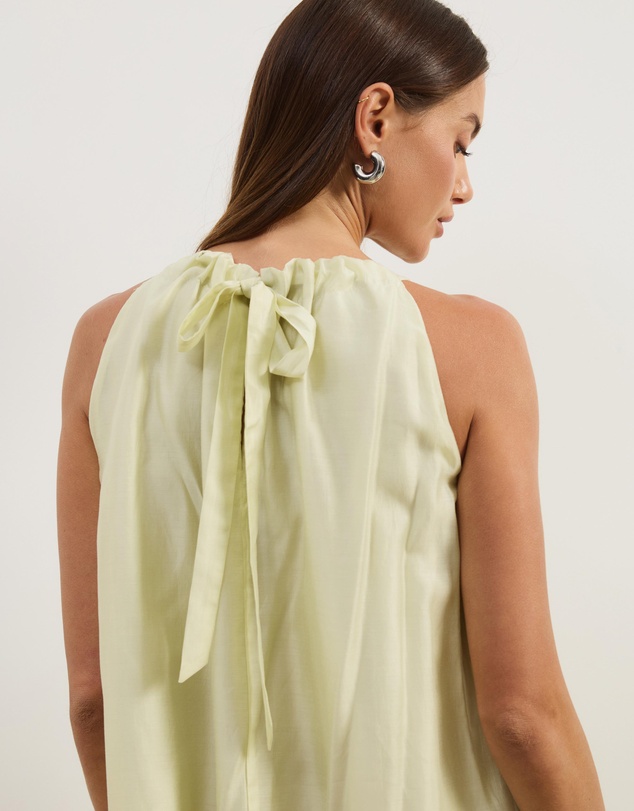 Atmos&Here - Paloma Voile Cut Away Tie Mini Dress