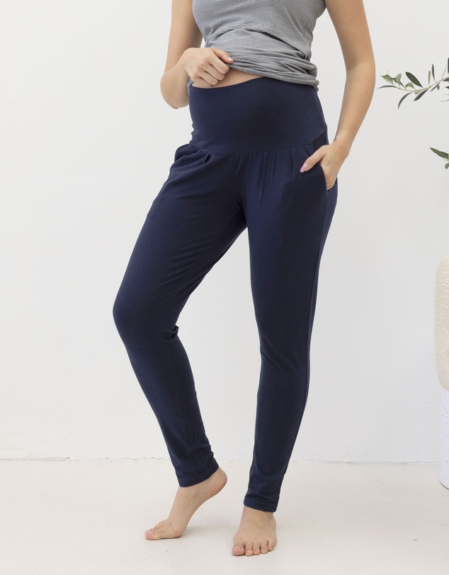 Angel Maternity - Eden Ultra Soft Maternity Lounge Pants in Navy Bamboo