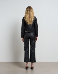 DRICOPER DENIM - Dita Coated Denim Black Jacket