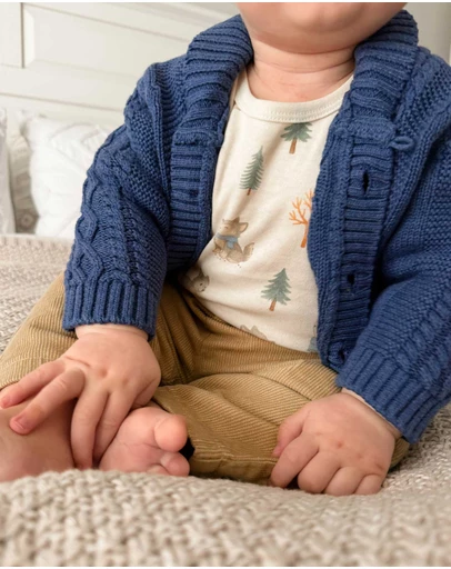 Purebaby - Cosy Cardigan -Kids-Babies