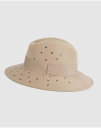 Max Alexander - Winter Felt Beige Fedora Hat