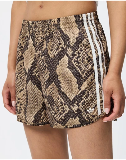 adidas Originals - Snake Print Satin Shorts - ICONIC EXCLUSIVE