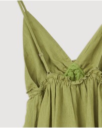 Revibe - Repaired AERE Jaylah Linen Slip Dress