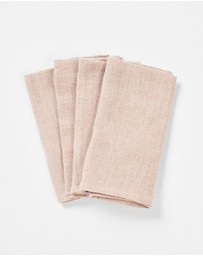 Aura Home - Vintage Pure Linen Napkins Set of 4