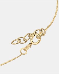 Elli Jewelry - Necklace Kids Cross Heart Crystals 925 Sterling Silver Gold Plated
