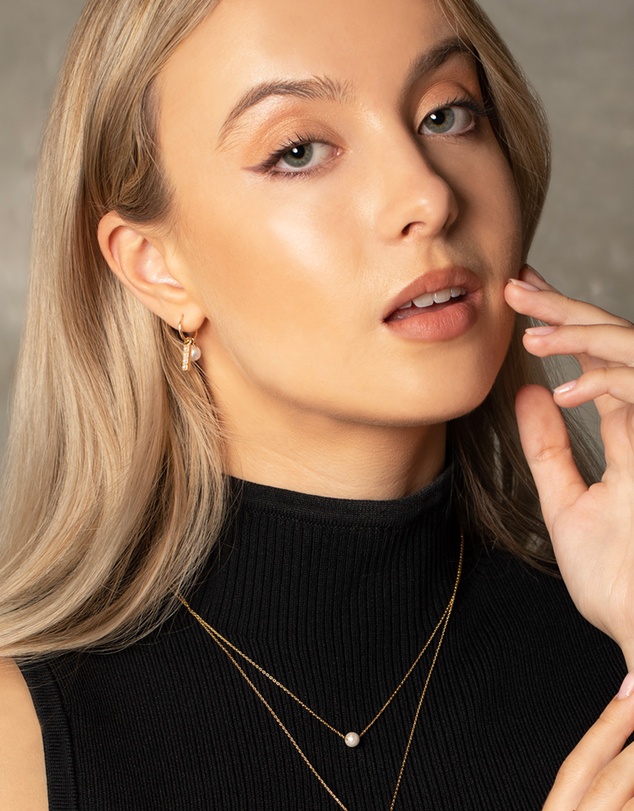 Mestige - Pearl Essence Connection Earrings - 18K Gold Plated