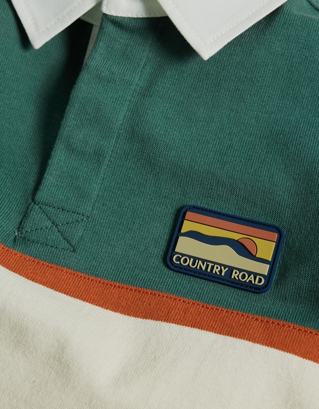 Country Road - Organically Grown Cotton Panel Stripe Rugby