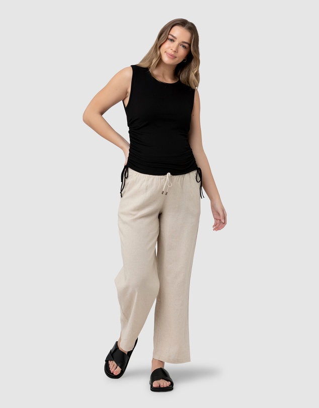 Ripe Maternity - Indi Wide Leg Linen Pant