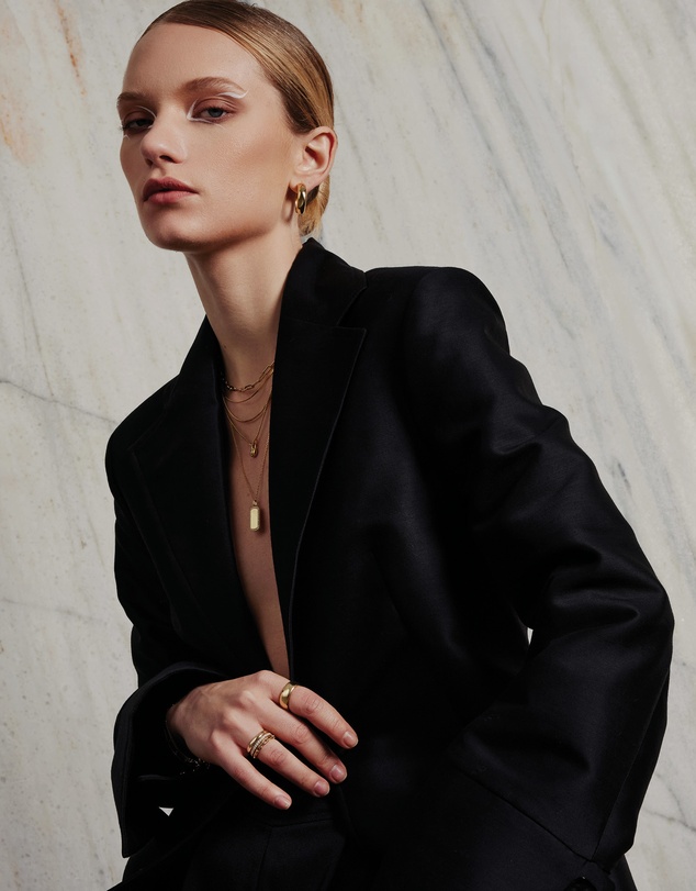 Ania Haie - Ania Haie Gold Sparkling Tag Necklace