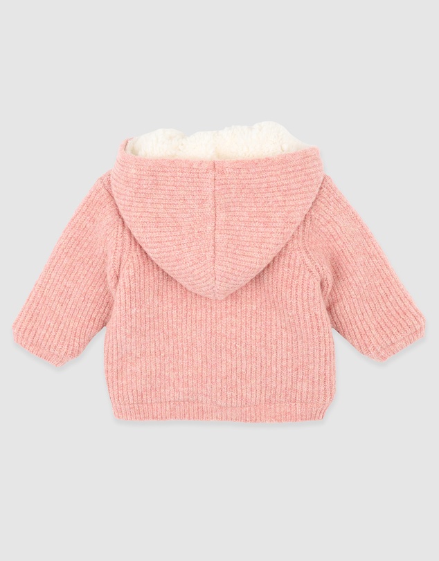 Bebe by Minihaha - Pink Marl Knitted Hoodie