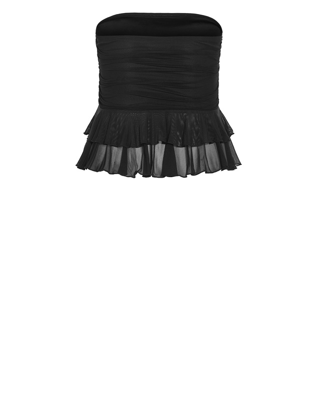 City Chic - Livia Ruched Mesh Bustier