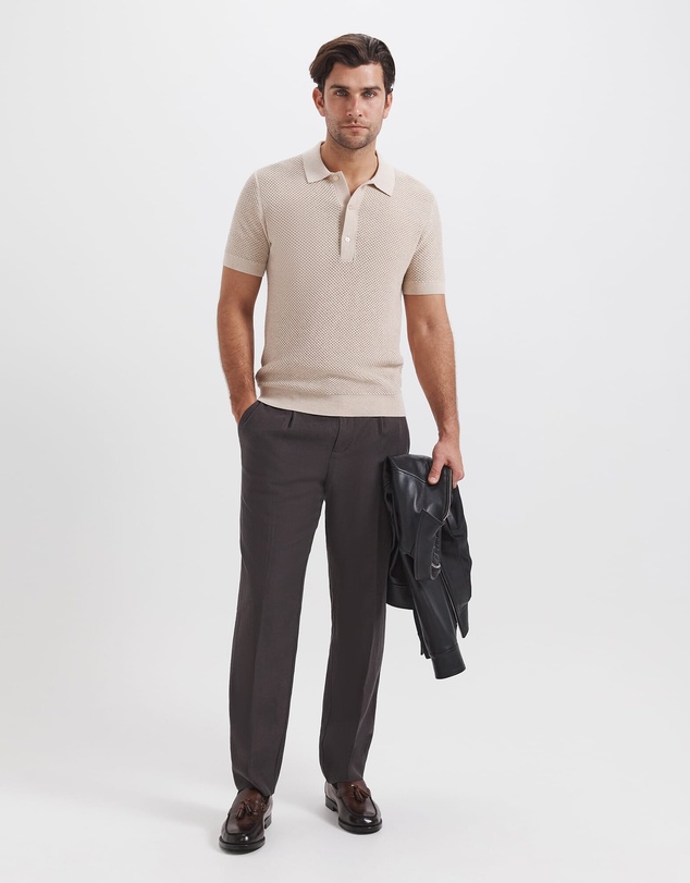 SABA - Dario Crochet Knit Polo