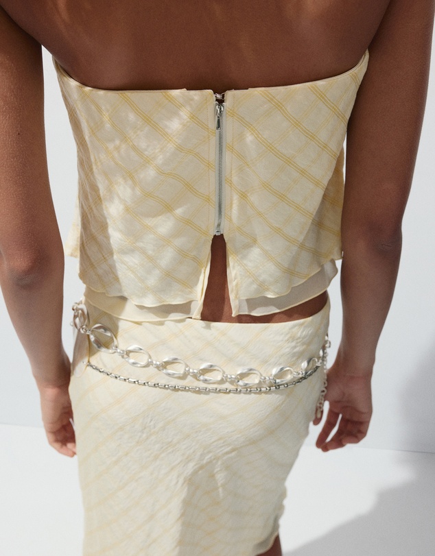 M.N.G - Bandeau Checked Top