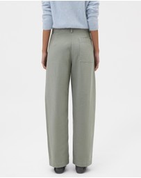 Oroton - Barrel Twill Leg Pants