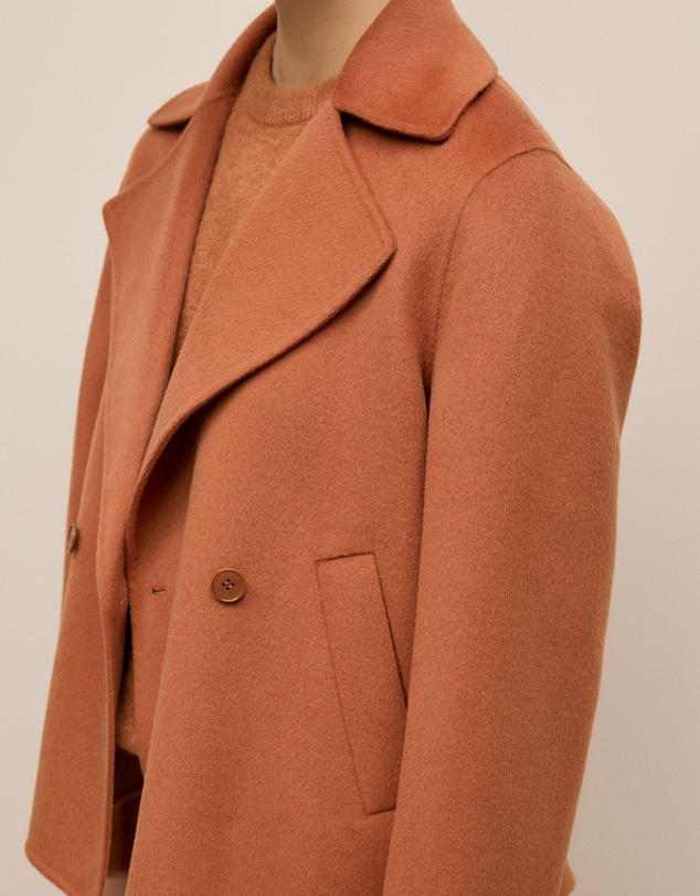 Trenery - Double Faced Wool Peacoat in Sierra