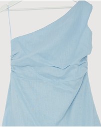 Revibe - Repaired AERE Lettie One Shoulder Maxi Dress - AU 14