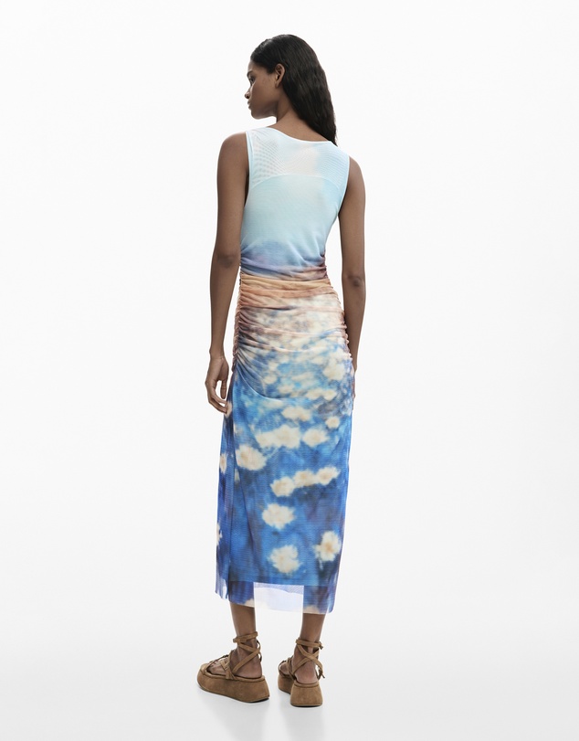 Desigual - Draped dress water lilies