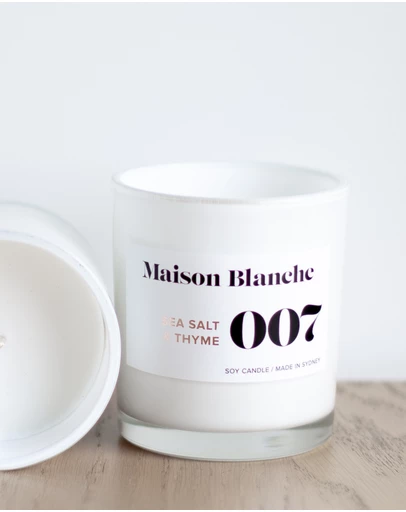 Maison Blanche - 007 Sea Salt & Thyme - Large Candle