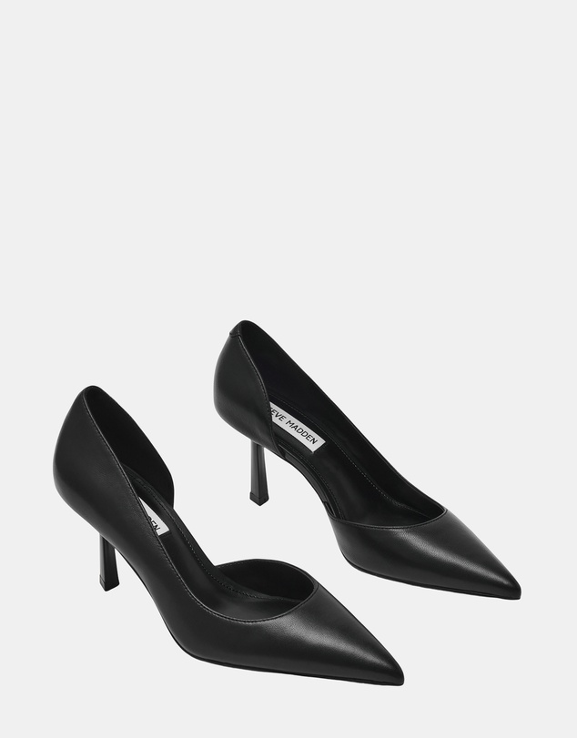 Steve Madden - Vena Black Leather Heels