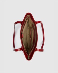 Florence - The Amelia Red Leather Tote Work Bag