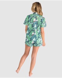 Sant And Abel - Women's Martinique® Green Banana Leaf Short PJ Set
