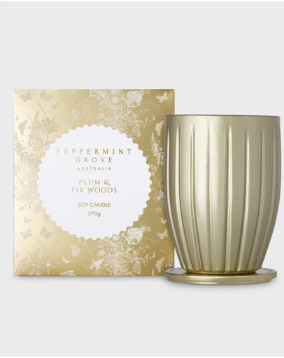 Peppermint Grove - Plum & Fir Woods Soy Candle 370g