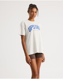 Upstate - Thrive Tee - Ivory College Script