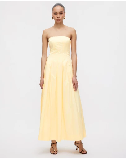 Minima Esenciales - Sableen Pleated Maxi Dress