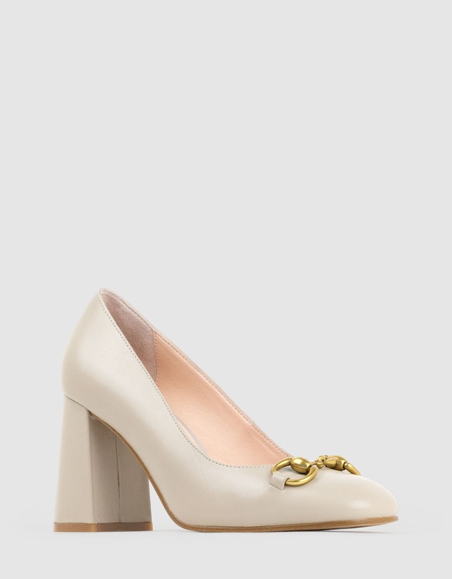 Edward Meller - BAILEY85 Block Heel Pump with Trim