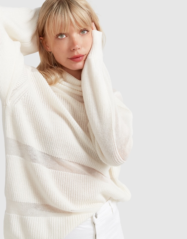 Belle & Bloom - Nevermind Sheer Panelled Knit
