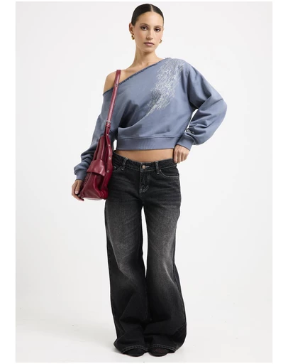 Neon Hart - Cisco Scripted Off Shoulder Top