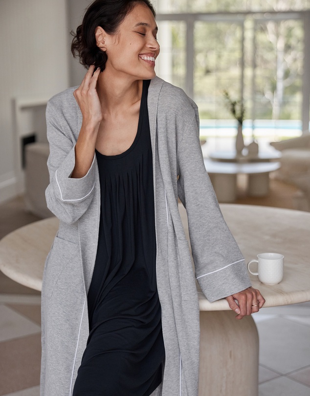 Papinelle - Claire Cotton Waffle Maxi Robe
