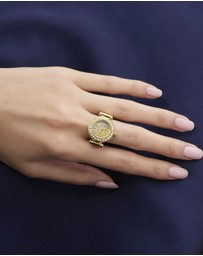 GUESS - GUESS Ladies Gold-Tone Analogue Ring Watch