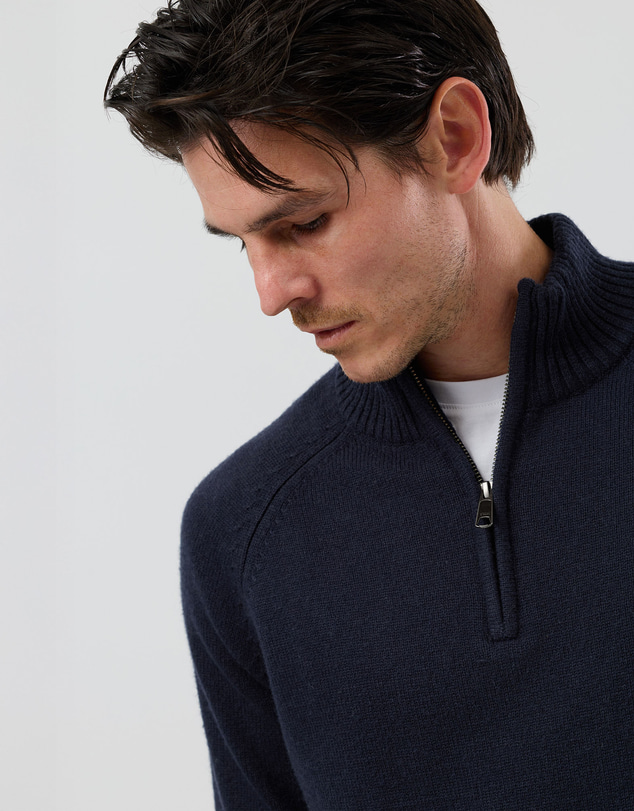 Wayver - Half Zip Wool Blend Knit