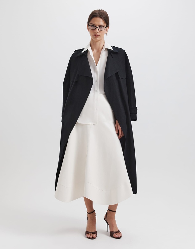 SABA - Viv Faux Leather Midi Skirt