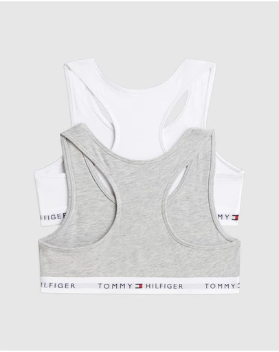 Tommy Hilfiger - 2-Pack Signature Logo Racerback Bralettes - Teens