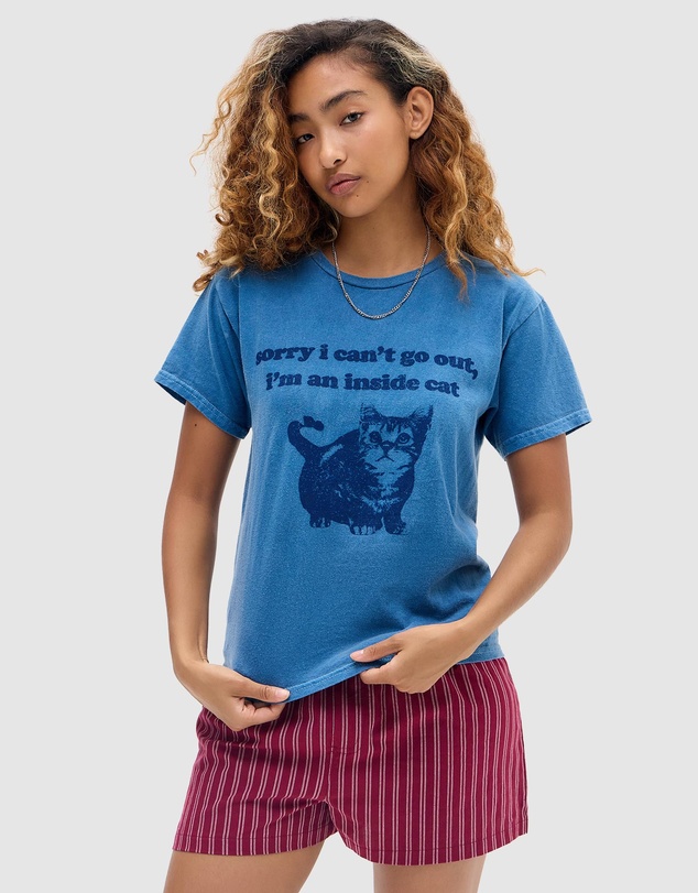 BDG By Urban Outfitters - BDG Inside Cat Relaxed T-Shirt