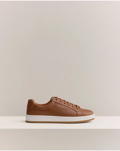 Trenery - Woodhead Leather Sneaker in Chestnut