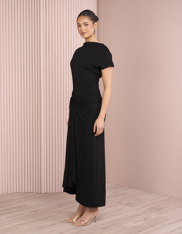 Azzurielle - Reynolds Boat Neck Maxi Dress