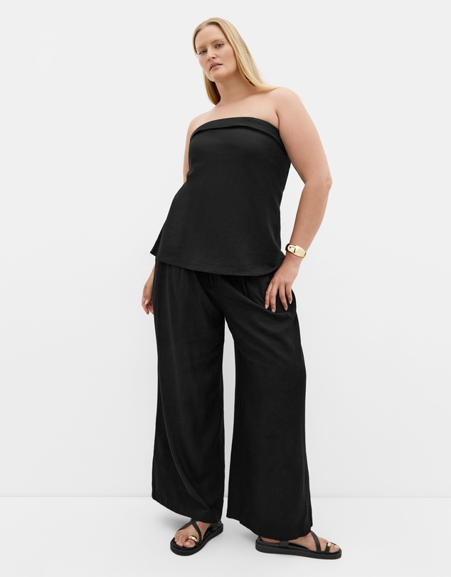 City Chic - Holly Strapless Linen Top